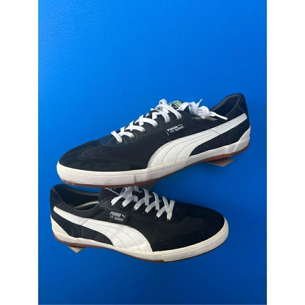 Puma TT Super Suede Lifestyle Sneakers Black / Silver 341553-12 Men's 14